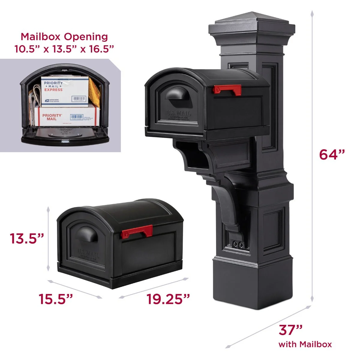 Atherton Grand Mail Post & XL Mailbox™ - Image 8