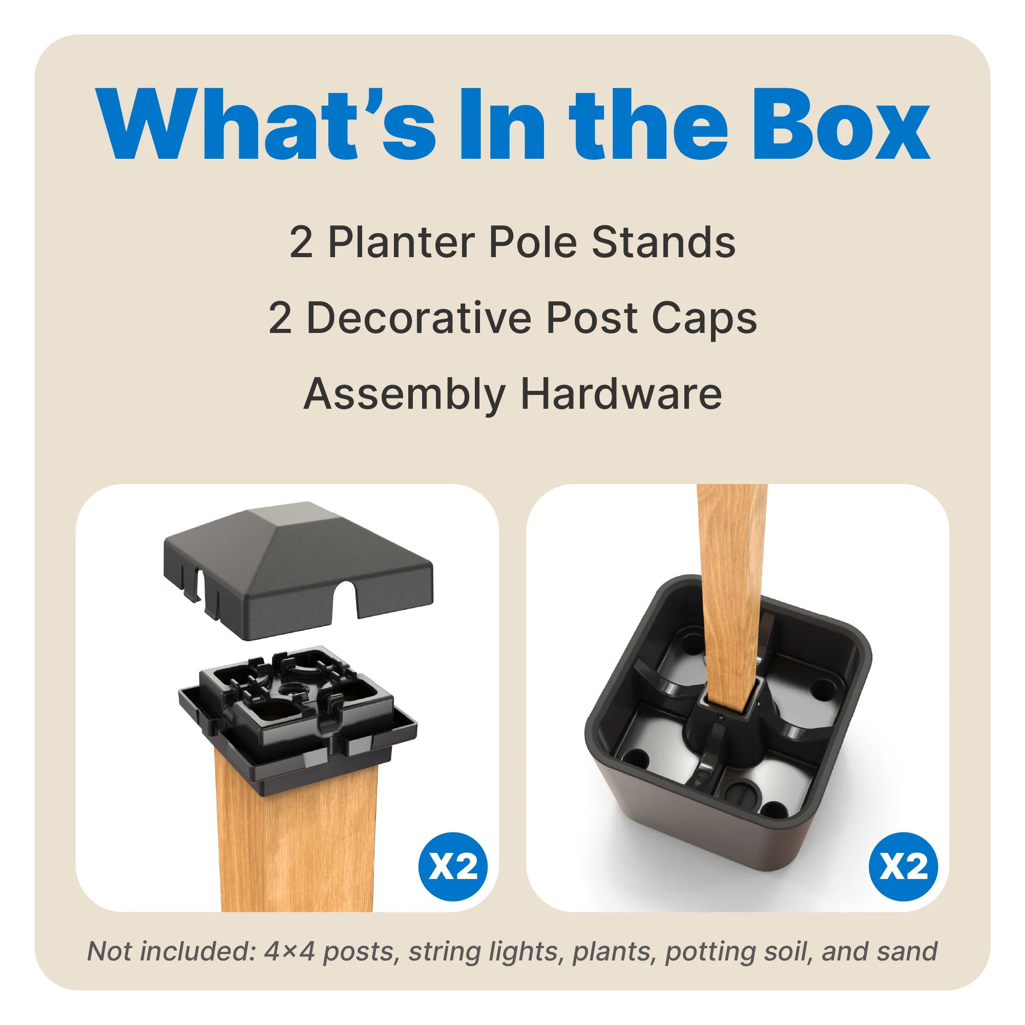 Firefly String Light Pole Stand with Planter™ (2pk) - Image 6