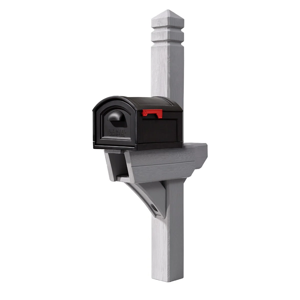 Highland Mail Post & XL Black Mailbox™