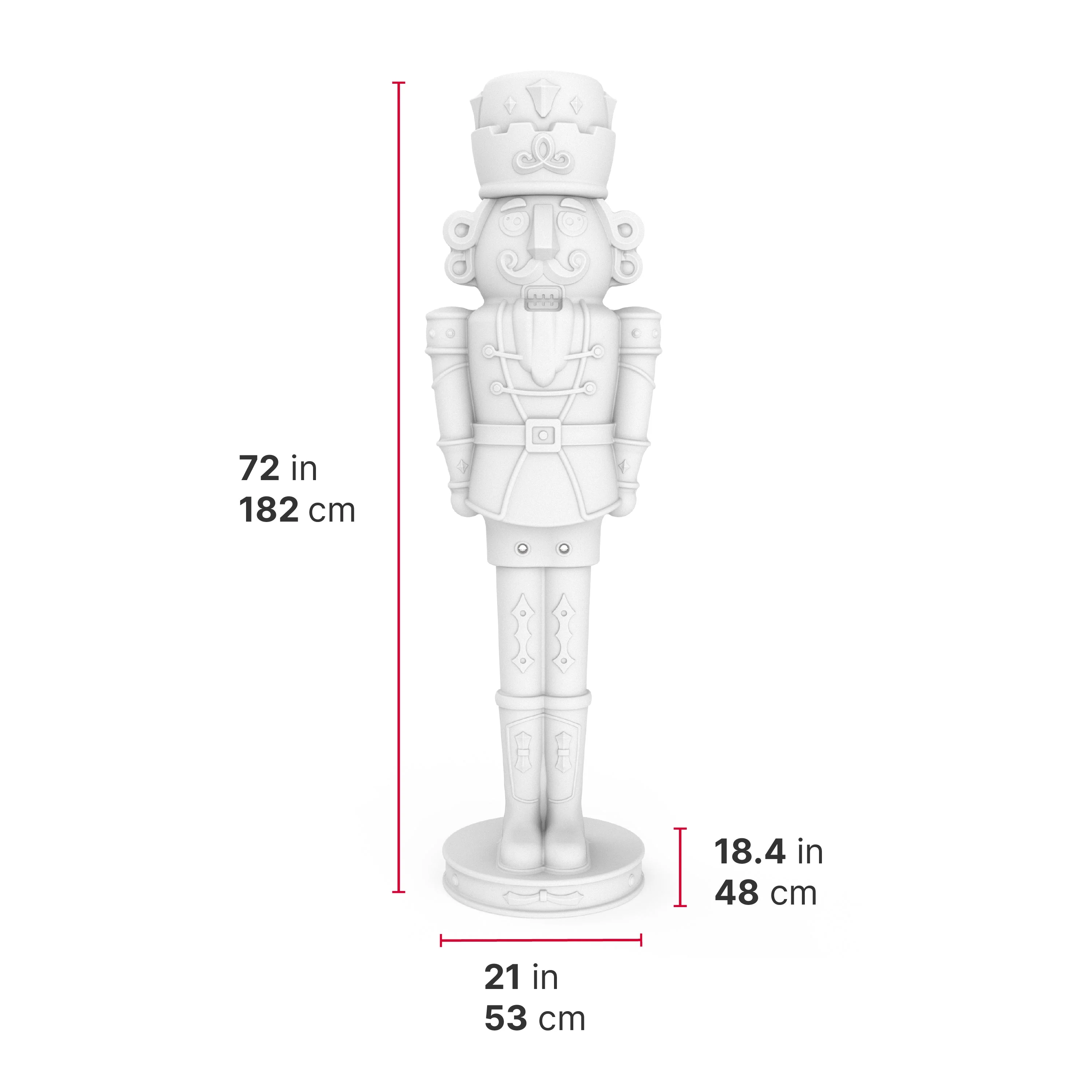 Giant 6ft Paintable Nutcracker Prince - Image 8