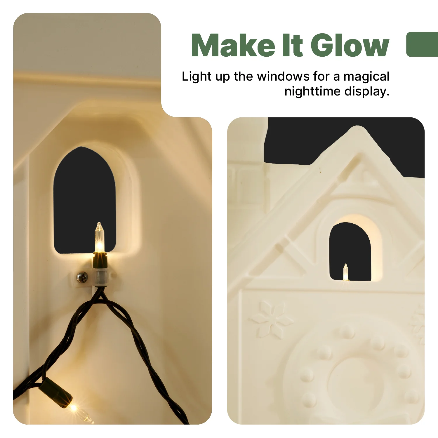 Paintable Large 3-Piece Outdoor Christmas Village - Image 14