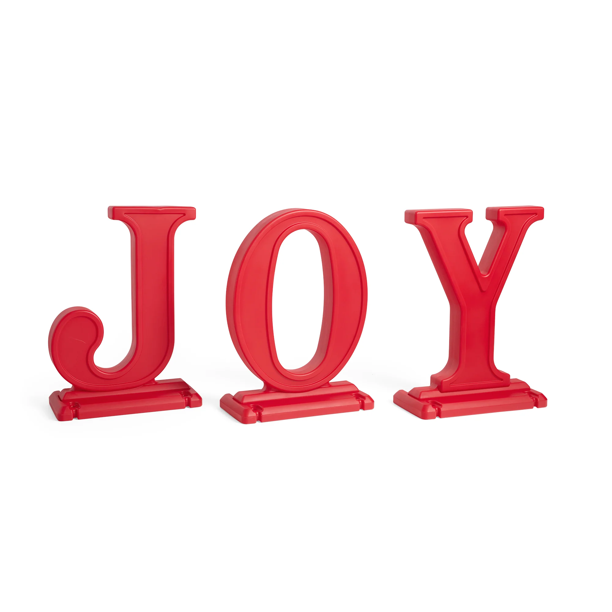 Paintable Large Outdoor 3-Piece Christmas JOY Letters Decoration - Red - Image 5