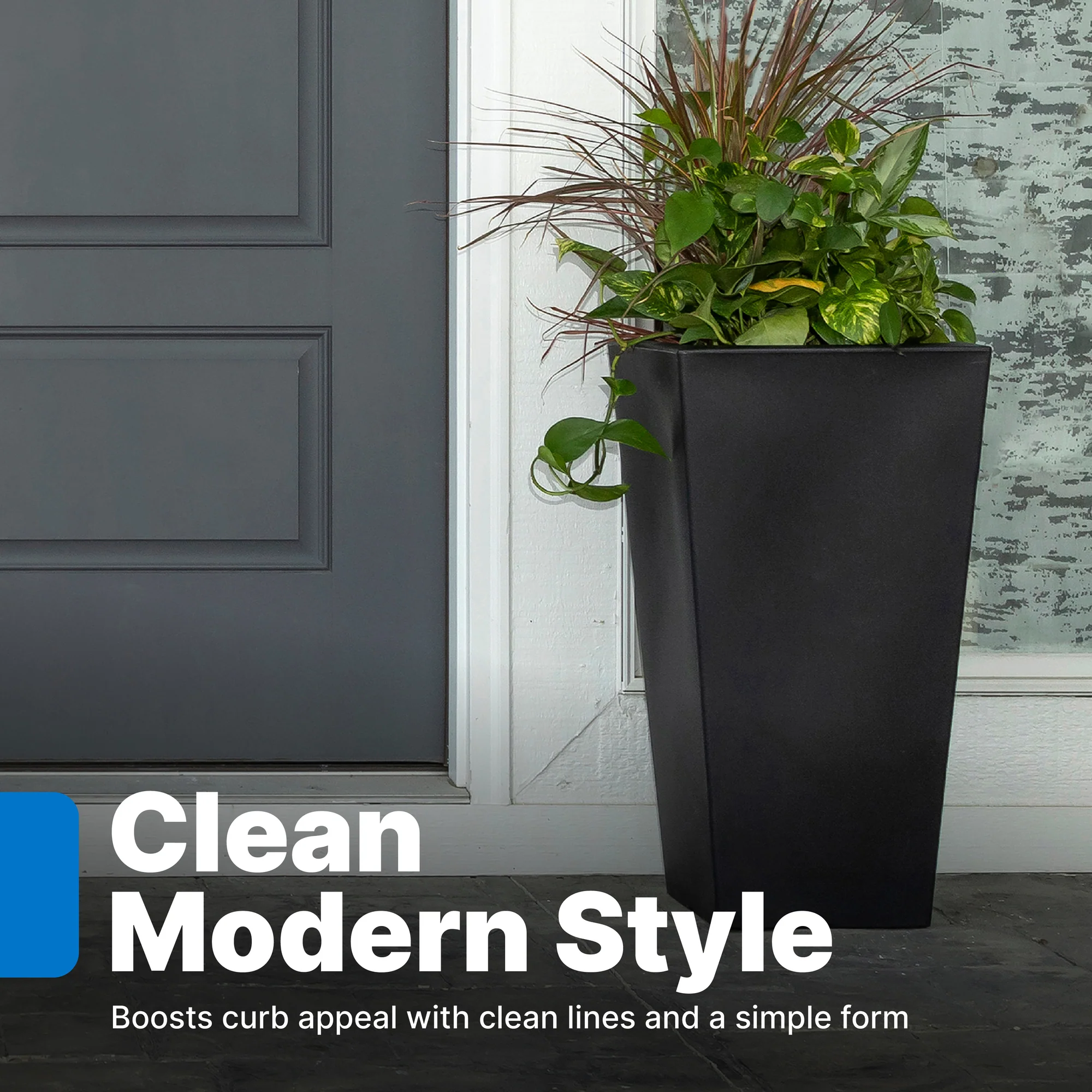 Tremont Tall Square Tapered Planter™ - Image 4